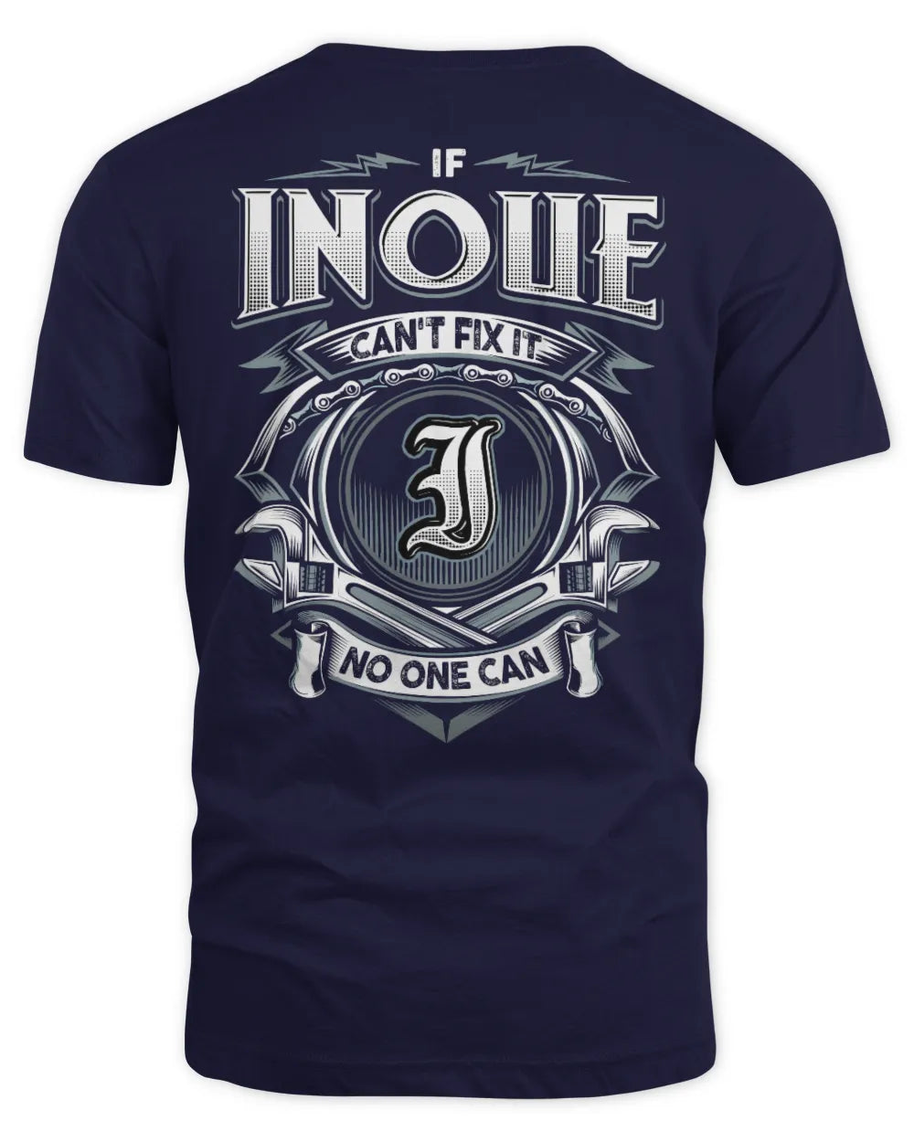 INOUE AP81-K4-626 - Personalized Ahmed Quote Apparel “If Ahmed Can't Fix It, No One Can” - Unisex Standard T-Shirt - Navy