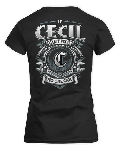 CECIL AP81-K4-626 - Personalized Ahmed Quote Apparel “If Ahmed Can't Fix It, No One Can” - Women's Standard T-Shirt - Black