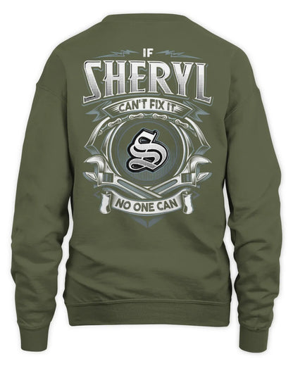 SHERYL AP81-K4-626 - Personalized Ahmed Quote Apparel “If Ahmed Can't Fix It, No One Can” - Unisex Sweatshirt - Military Green
