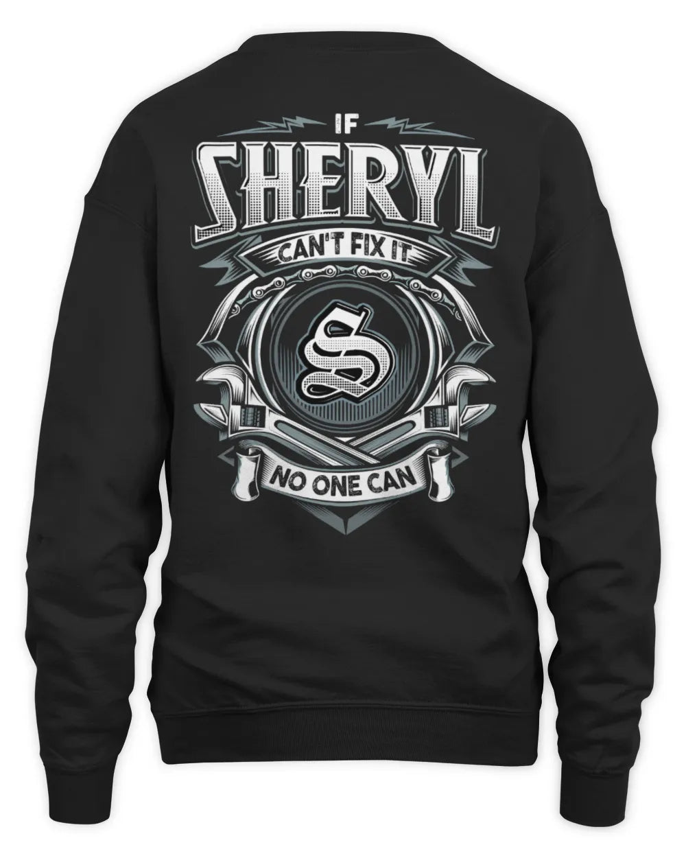 SHERYL AP81-K4-626 - Personalized Ahmed Quote Apparel “If Ahmed Can't Fix It, No One Can” - Unisex Sweatshirt - Black