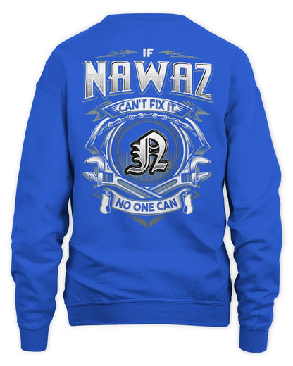 NAWAZ AP81-K4-626 - Personalized Ahmed Quote Apparel “If Ahmed Can't Fix It, No One Can” - Unisex Sweatshirt - Royal