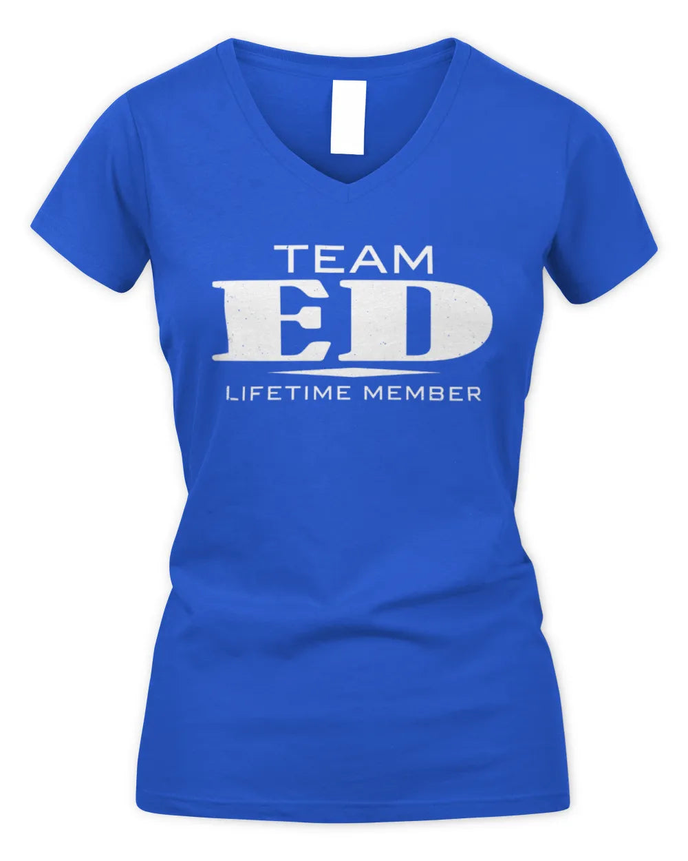 ED BL62-K4-128 - Personalized “Team NAME Lifetime Member” - Women's V-Neck T-Shirt - Royal