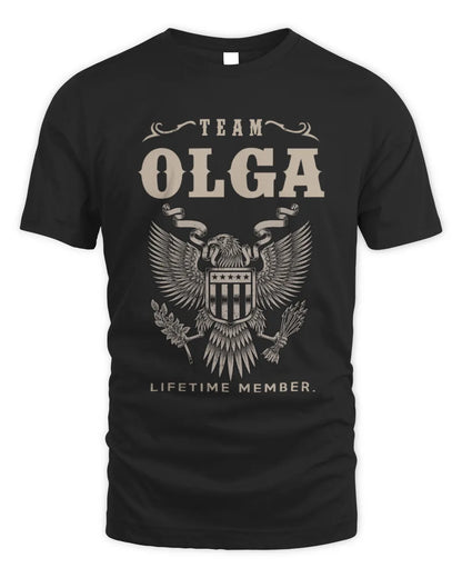 OLGA TP06-K82 – Personalized Classic Style Apparel “Team NAME Lifetime Member” - Unisex Standard T-Shirt - Black