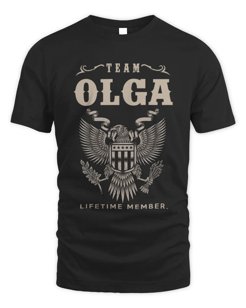 OLGA TP06-K82 – Personalized Classic Style Apparel “Team NAME Lifetime Member” - Unisex Standard T-Shirt - Black