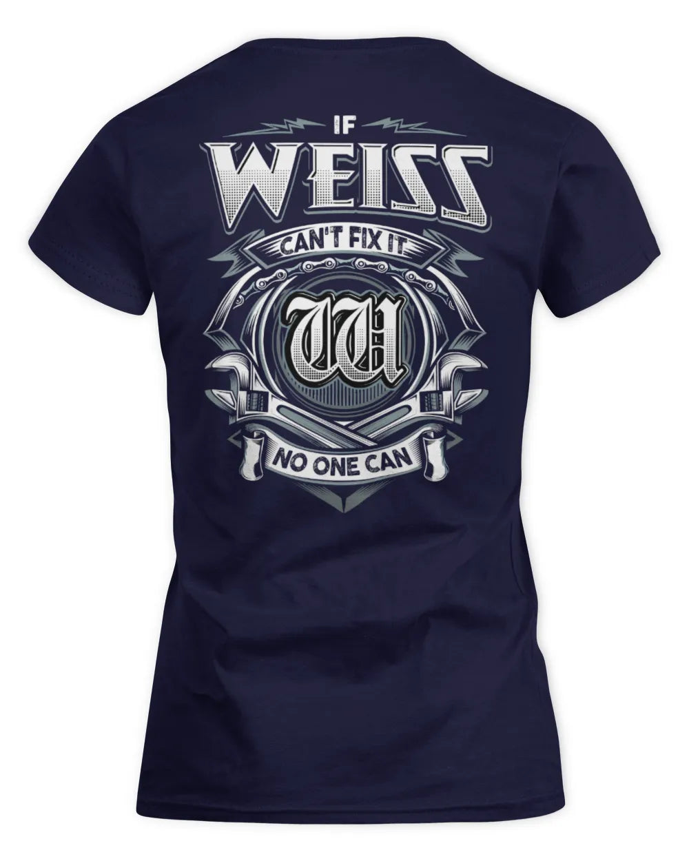 WEISS AP81-K4-626 - Personalized Ahmed Quote Apparel “If Ahmed Can't Fix It, No One Can” - Women's Standard T-Shirt - Navy