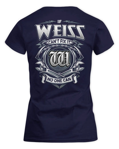 WEISS AP81-K4-626 - Personalized Ahmed Quote Apparel “If Ahmed Can't Fix It, No One Can” - Women's Standard T-Shirt - Navy