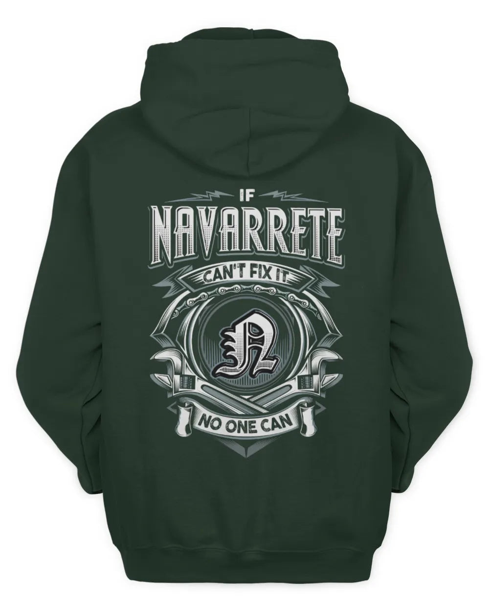 NAVARRETE AP81-K4-626 - Personalized Ahmed Quote Apparel “If Ahmed Can't Fix It, No One Can” - Unisex Hoodie - Forest Green