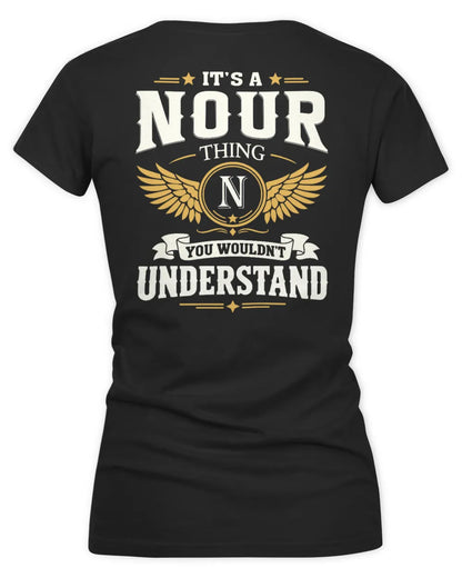 NOUR KT06-M008 It’s a [NAME] Thing – You Wouldn’t Understand | Personalized Vintage T-Shirt - Women's V-Neck T-Shirt - Black