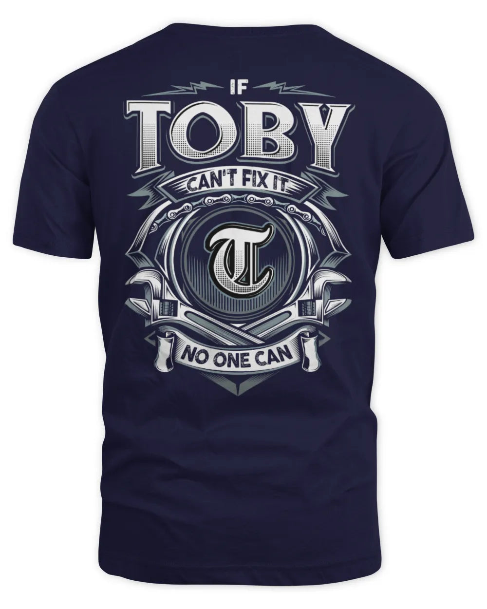 TOBY AP81-K4-626 - Personalized Ahmed Quote Apparel “If Ahmed Can't Fix It, No One Can” - Unisex Standard T-Shirt - Navy
