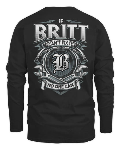 BRITT AP81-K4-626 - Personalized Ahmed Quote Apparel “If Ahmed Can't Fix It, No One Can” - Men's Long Sleeved T-Shirt - Black