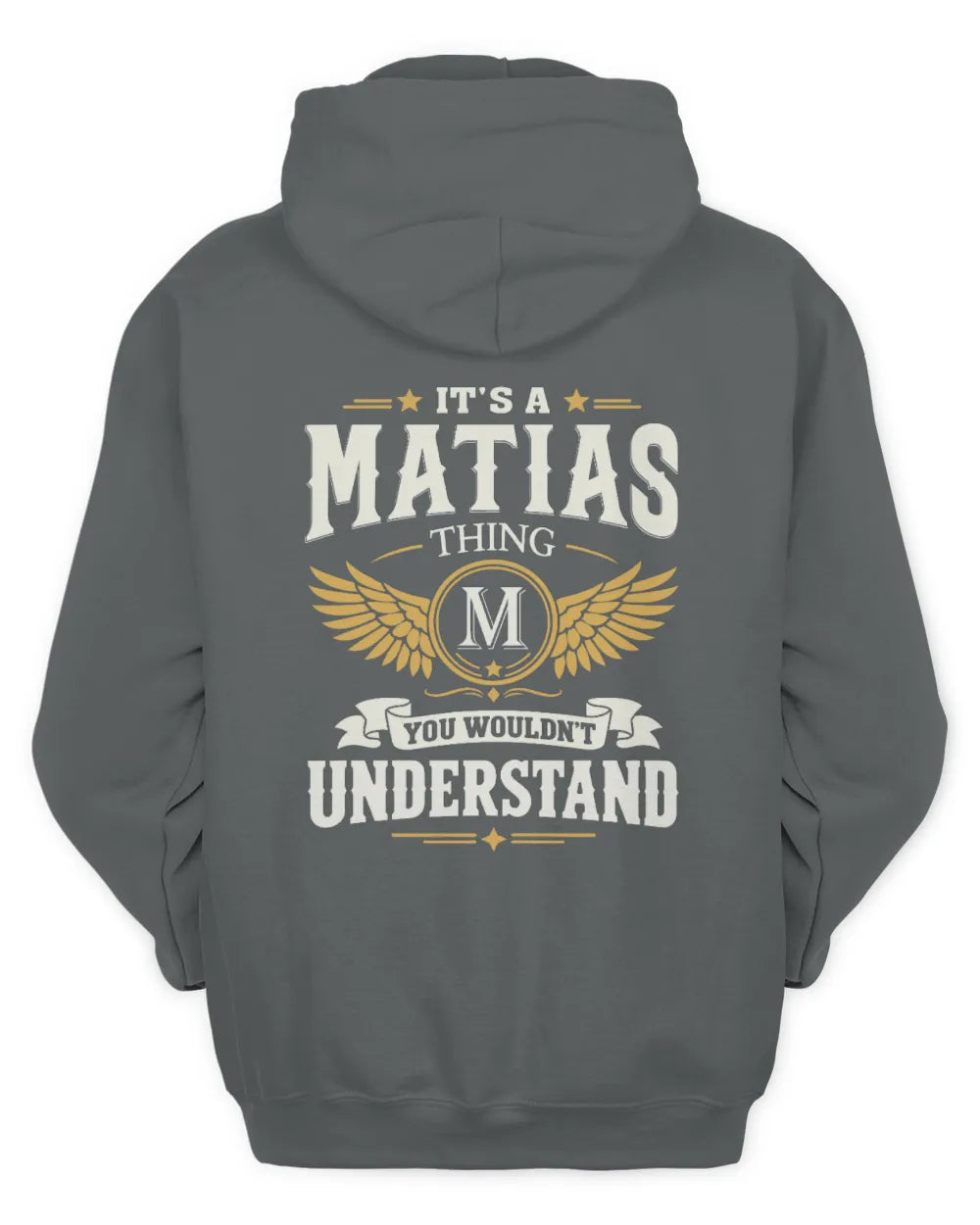 MATIAS KT06-M008 It’s a [NAME] Thing – You Wouldn’t Understand | Personalized Vintage T-Shirt - Unisex Hoodie - Charcoal