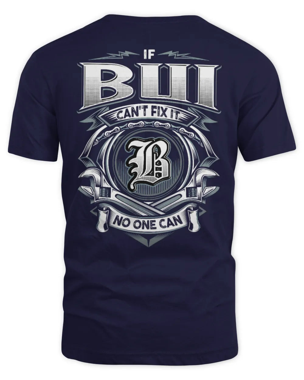 BUI AP81-K4-626 - Personalized Ahmed Quote Apparel “If Ahmed Can't Fix It, No One Can” - Unisex Standard T-Shirt - Navy