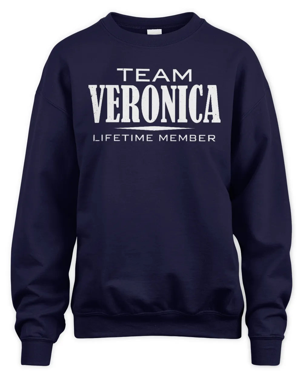 VERONICA BL62-K4-128 - Personalized “Team NAME Lifetime Member” - Unisex Sweatshirt - Navy