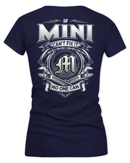 MINI AP81-K4-626 - Personalized Ahmed Quote Apparel “If Ahmed Can't Fix It, No One Can” - Women's V-Neck T-Shirt - Navy