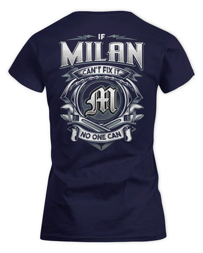 MILAN AP81-K4-626 - Personalized Ahmed Quote Apparel “If Ahmed Can't Fix It, No One Can” - Women's Standard T-Shirt - Navy