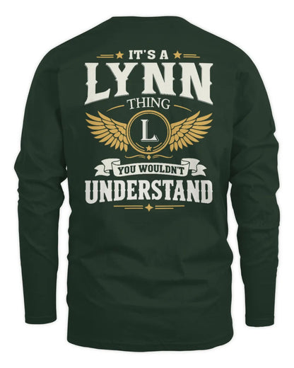 LYNN KT06-M008 It’s a [NAME] Thing – You Wouldn’t Understand | Personalized Vintage T-Shirt - Men's Long Sleeved T-Shirt - Forest Green