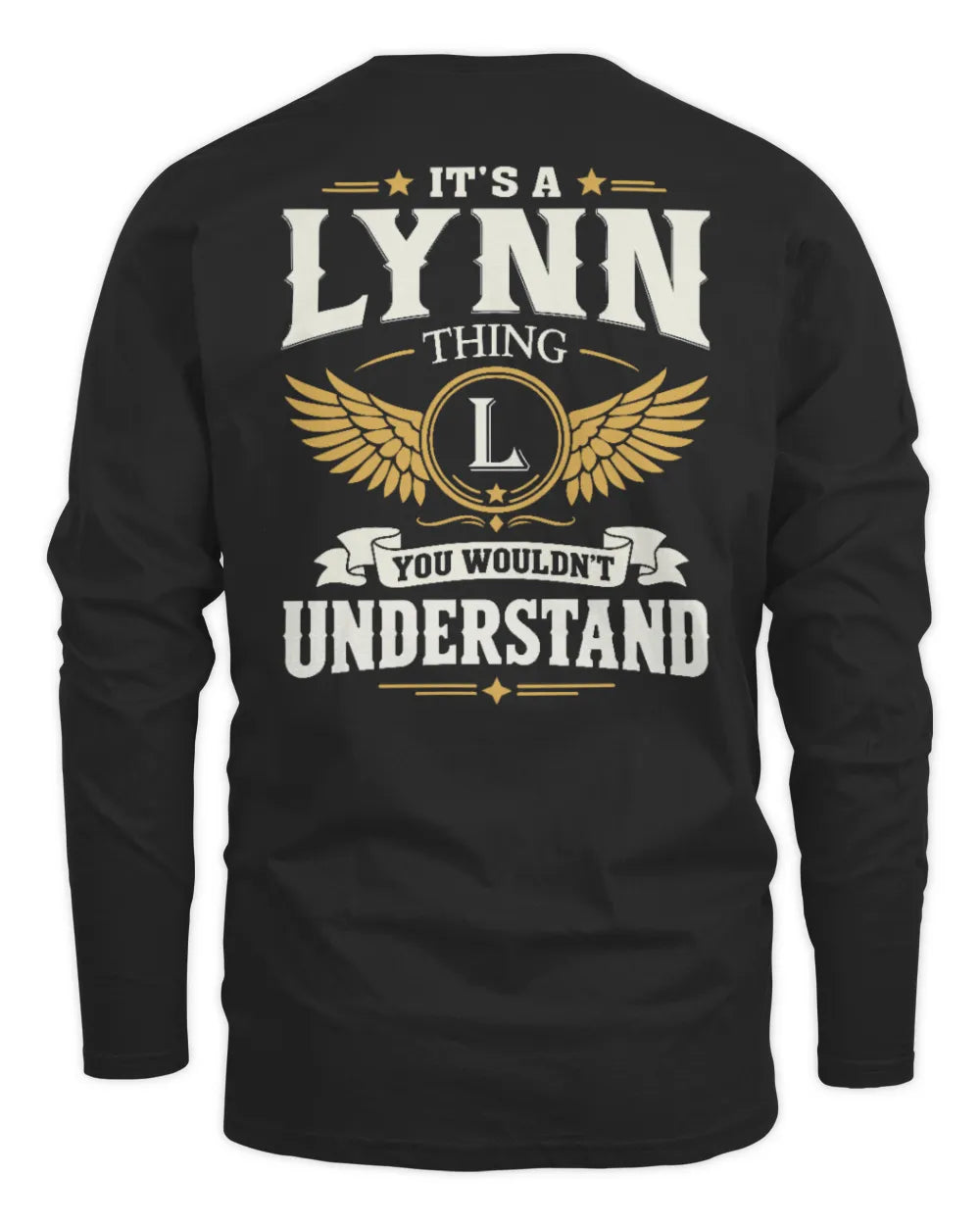 LYNN KT06-M008 It’s a [NAME] Thing – You Wouldn’t Understand | Personalized Vintage T-Shirt - Men's Long Sleeved T-Shirt - Black
