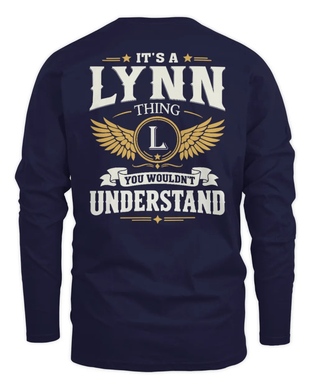 LYNN KT06-M008 It’s a [NAME] Thing – You Wouldn’t Understand | Personalized Vintage T-Shirt - Men's Long Sleeved T-Shirt - Navy