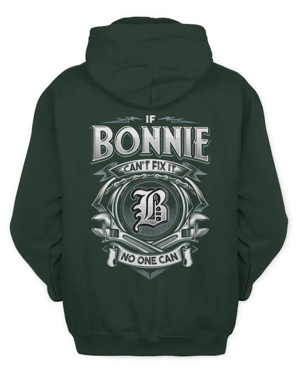BONNIE AP81-K4-626 - Personalized Ahmed Quote Apparel “If Ahmed Can't Fix It, No One Can” - Unisex Hoodie - Forest Green