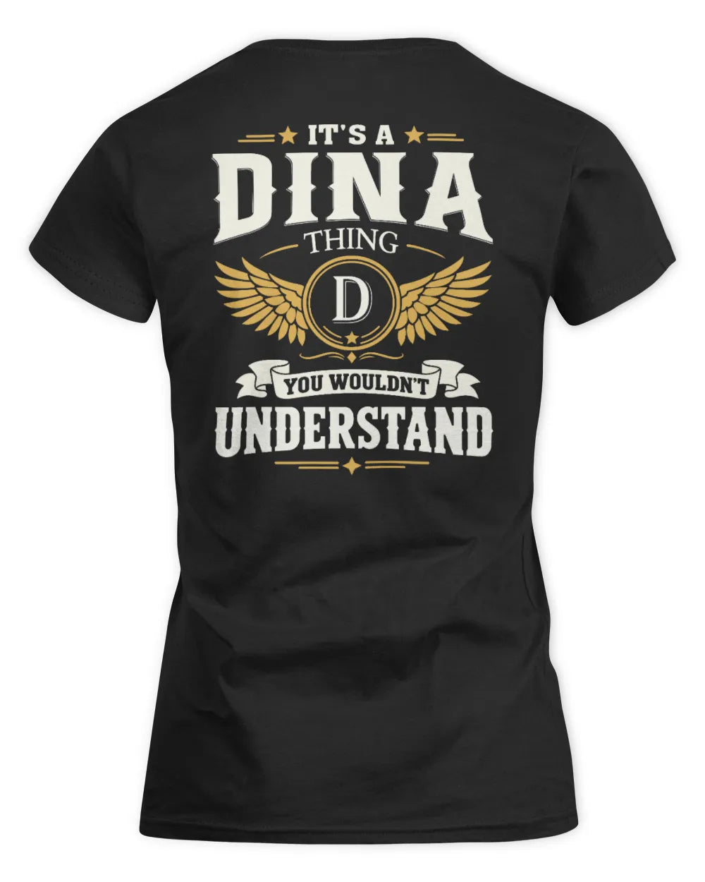 DINA KT06-M008 It’s a [NAME] Thing – You Wouldn’t Understand | Personalized Vintage T-Shirt - Women's Standard T-Shirt - Black