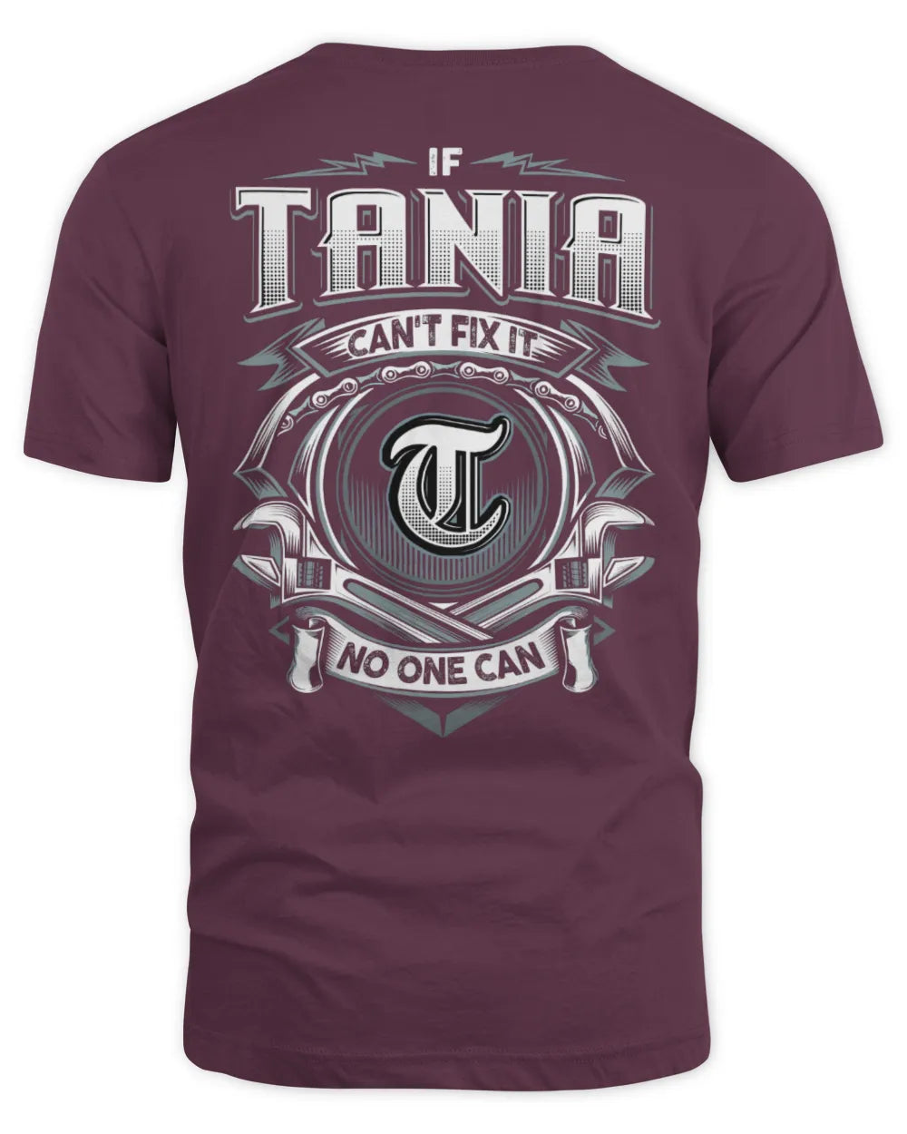 TANIA AP81-K4-626 - Personalized Ahmed Quote Apparel “If Ahmed Can't Fix It, No One Can” - Unisex Standard T-Shirt - Maroon