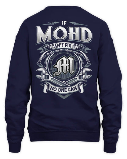 MOHD AP81-K4-626 - Personalized Ahmed Quote Apparel “If Ahmed Can't Fix It, No One Can” - Unisex Sweatshirt - Navy