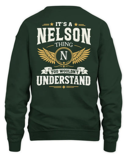 NELSON KT06-M008 It’s a [NAME] Thing – You Wouldn’t Understand | Personalized Vintage T-Shirt - Unisex Sweatshirt - Forest Green