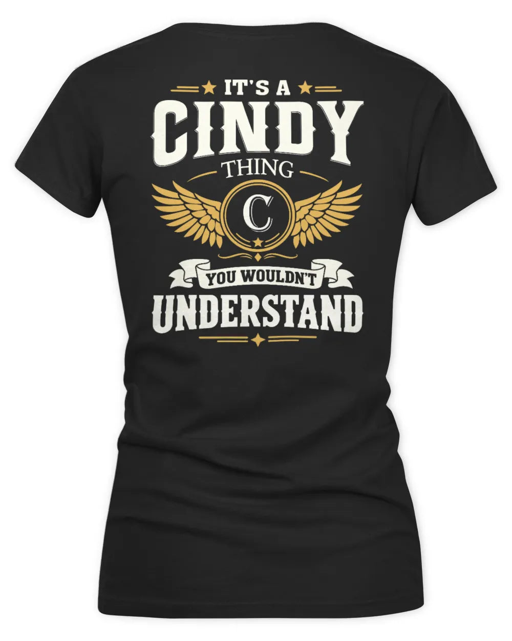 CINDY KT06-M008 It’s a [NAME] Thing – You Wouldn’t Understand | Personalized Vintage T-Shirt - Women's V-Neck T-Shirt - Black