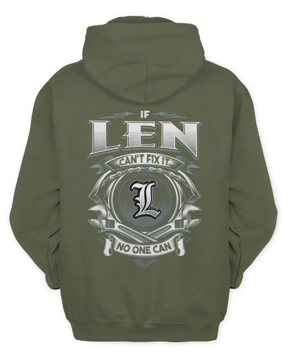 LEN AP81-K4-626 - Personalized Ahmed Quote Apparel “If Ahmed Can't Fix It, No One Can” - Unisex Hoodie - Military Green