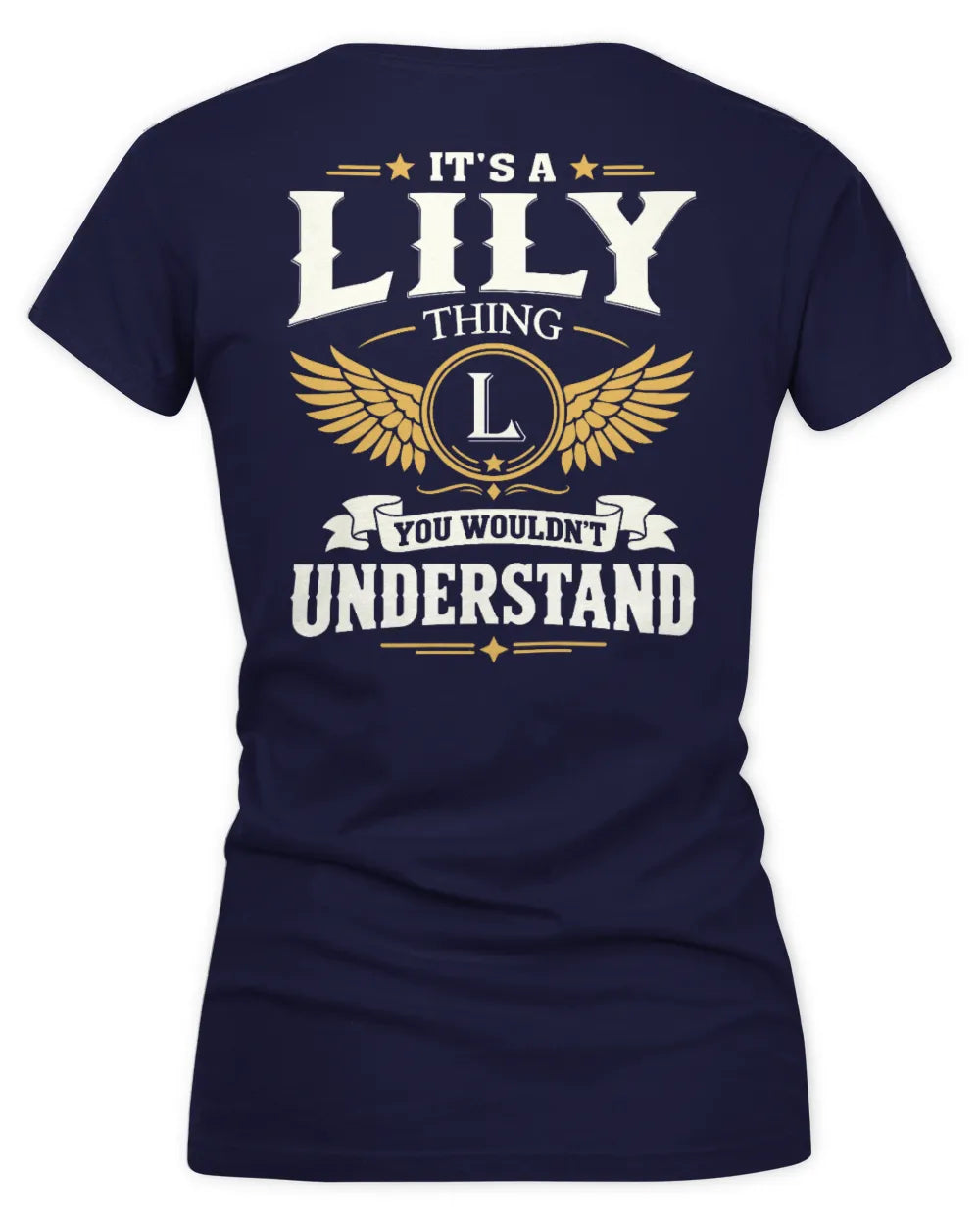 LILY KT06-M008 It’s a [NAME] Thing – You Wouldn’t Understand | Personalized Vintage T-Shirt - Women's V-Neck T-Shirt - Navy