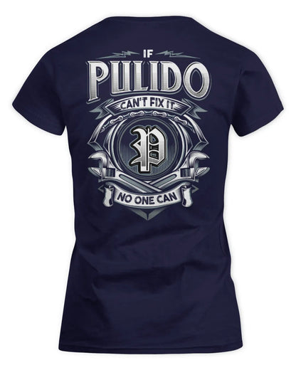 PULIDO AP81-K4-626 - Personalized Ahmed Quote Apparel “If Ahmed Can't Fix It, No One Can” - Women's Standard T-Shirt - Navy