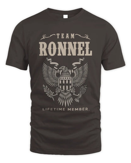 RONNEL TP06-K82 – Personalized Classic Style Apparel “Team NAME Lifetime Member” - Unisex Standard T-Shirt - Dark Chocolate