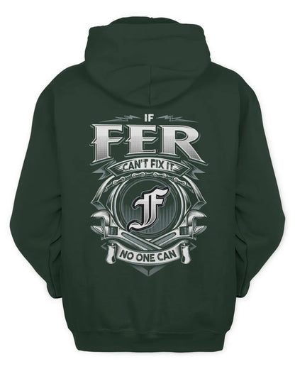 FER AP81-K4-626 - Personalized Ahmed Quote Apparel “If Ahmed Can't Fix It, No One Can” - Unisex Hoodie - Forest Green