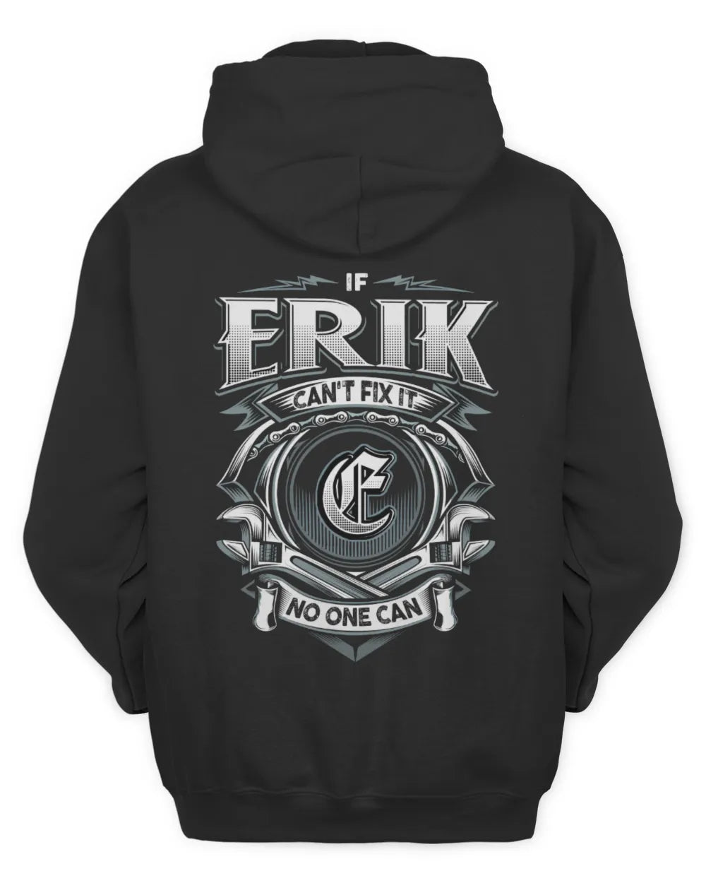 ERIK AP81-K4-626 - Personalized Ahmed Quote Apparel “If Ahmed Can't Fix It, No One Can” - Unisex Hoodie - Black
