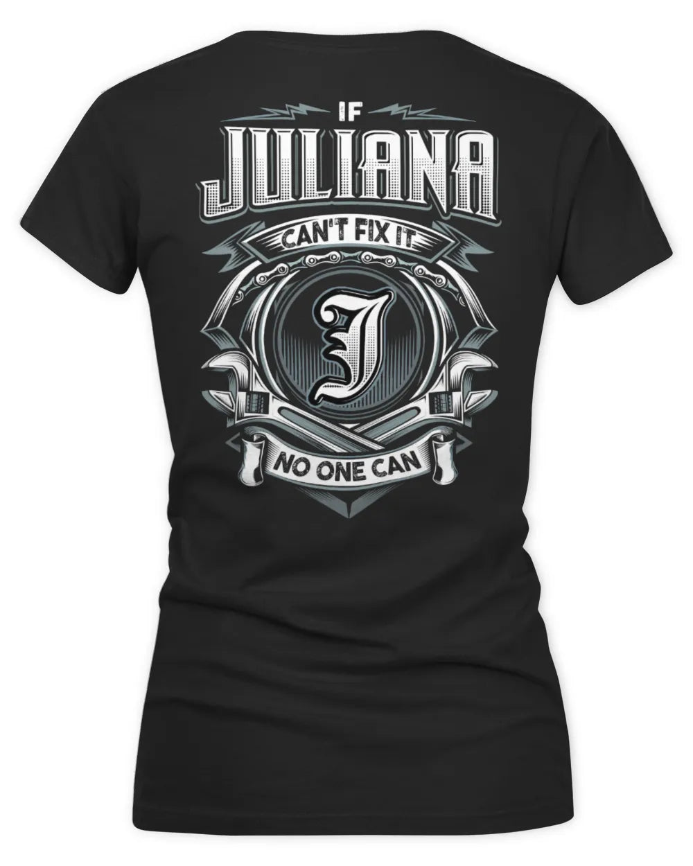 JULIANA AP81-K4-626 - Personalized Ahmed Quote Apparel “If Ahmed Can't Fix It, No One Can” - Women's V-Neck T-Shirt - Black