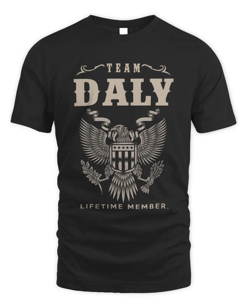 DALY TP06-K82 – Personalized Classic Style Apparel “Team NAME Lifetime Member” - Unisex Standard T-Shirt - Black
