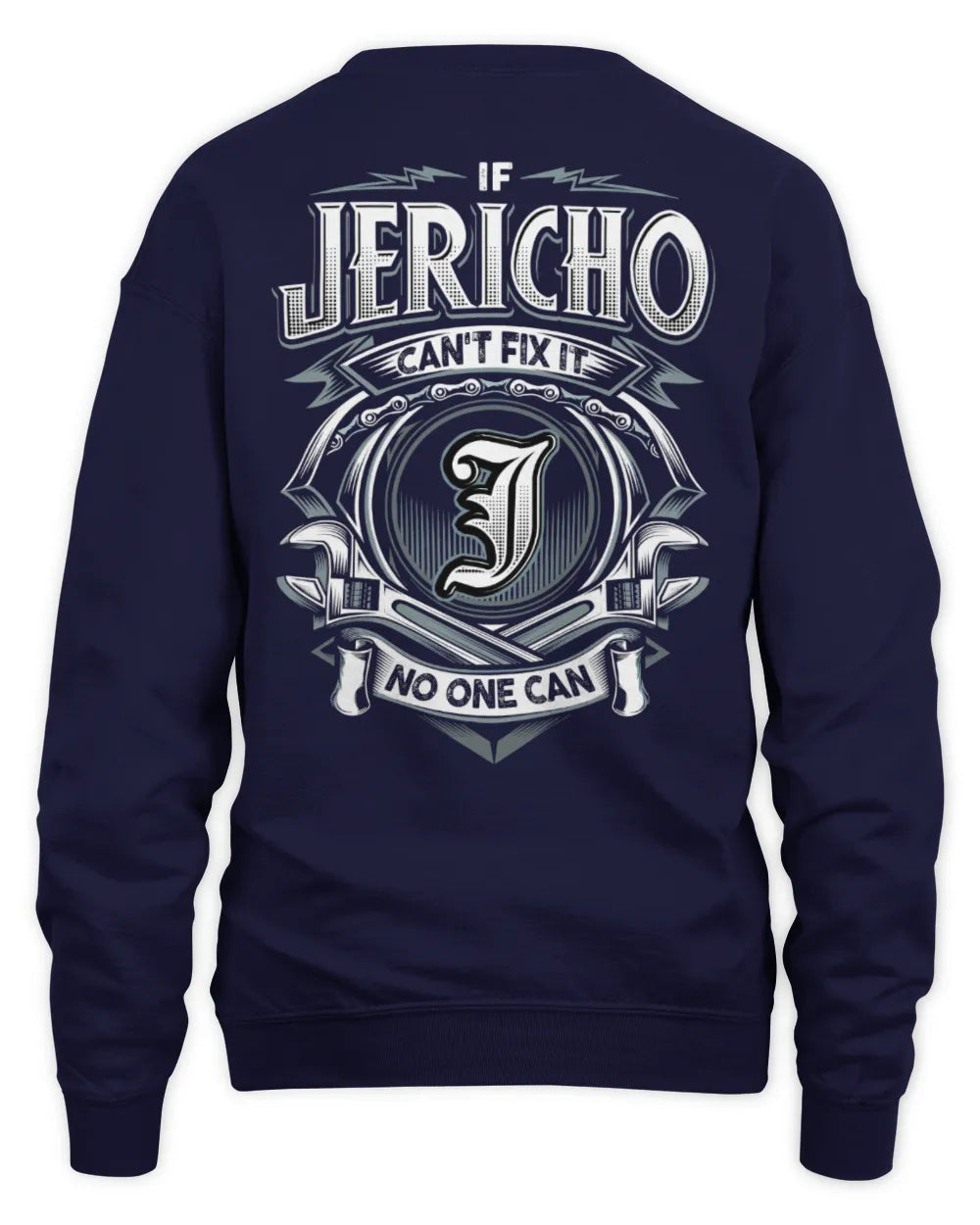 JERICHO AP81-K4-626 - Personalized Ahmed Quote Apparel “If Ahmed Can't Fix It, No One Can” - Unisex Sweatshirt - Navy