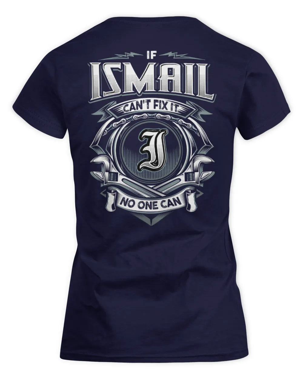 ISMAIL AP81-K4-626 - Personalized Ahmed Quote Apparel “If Ahmed Can't Fix It, No One Can” - Women's Standard T-Shirt - Navy