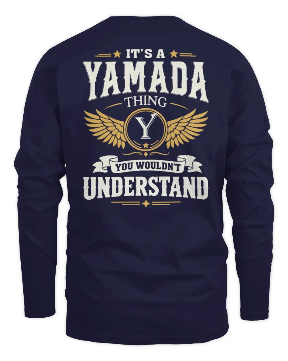 YAMADA KT06-M008 It’s a [NAME] Thing – You Wouldn’t Understand | Personalized Vintage T-Shirt - Men's Long Sleeved T-Shirt - Navy