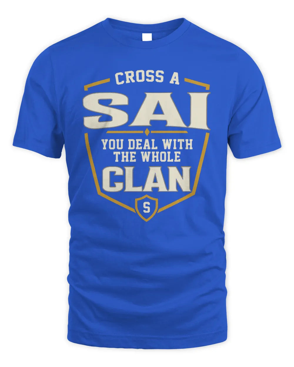 SAI NT1-K008 Cross A/An NAME, You Deal With the Whole Clan | Personalized Vintage T-Shirt - Unisex Standard T-Shirt - Royal