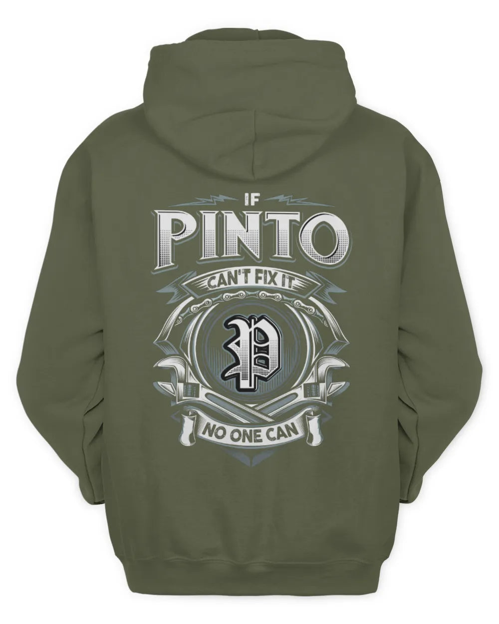 PINTO AP81-K4-626 - Personalized Ahmed Quote Apparel “If Ahmed Can't Fix It, No One Can” - Unisex Hoodie - Military Green