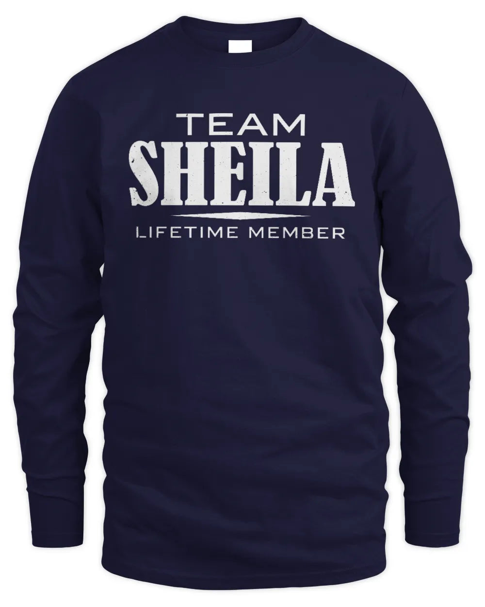SHEILA BL62-K4-128 - Personalized “Team NAME Lifetime Member” - Men's Long Sleeved T-Shirt - Navy