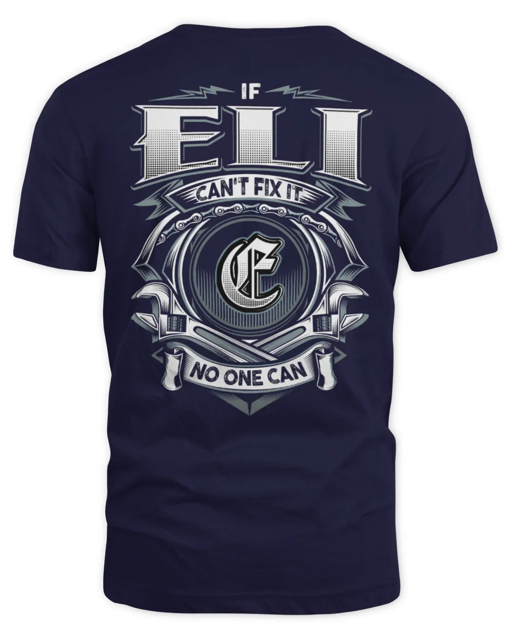 ELI AP81-K4-626 - Personalized Ahmed Quote Apparel “If Ahmed Can't Fix It, No One Can” - Unisex Standard T-Shirt - Navy
