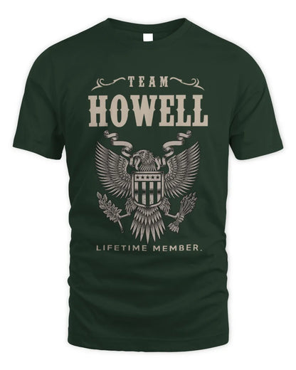 HOWELL TP06-K82 – Personalized Classic Style Apparel “Team NAME Lifetime Member” - Unisex Standard T-Shirt - Forest Green