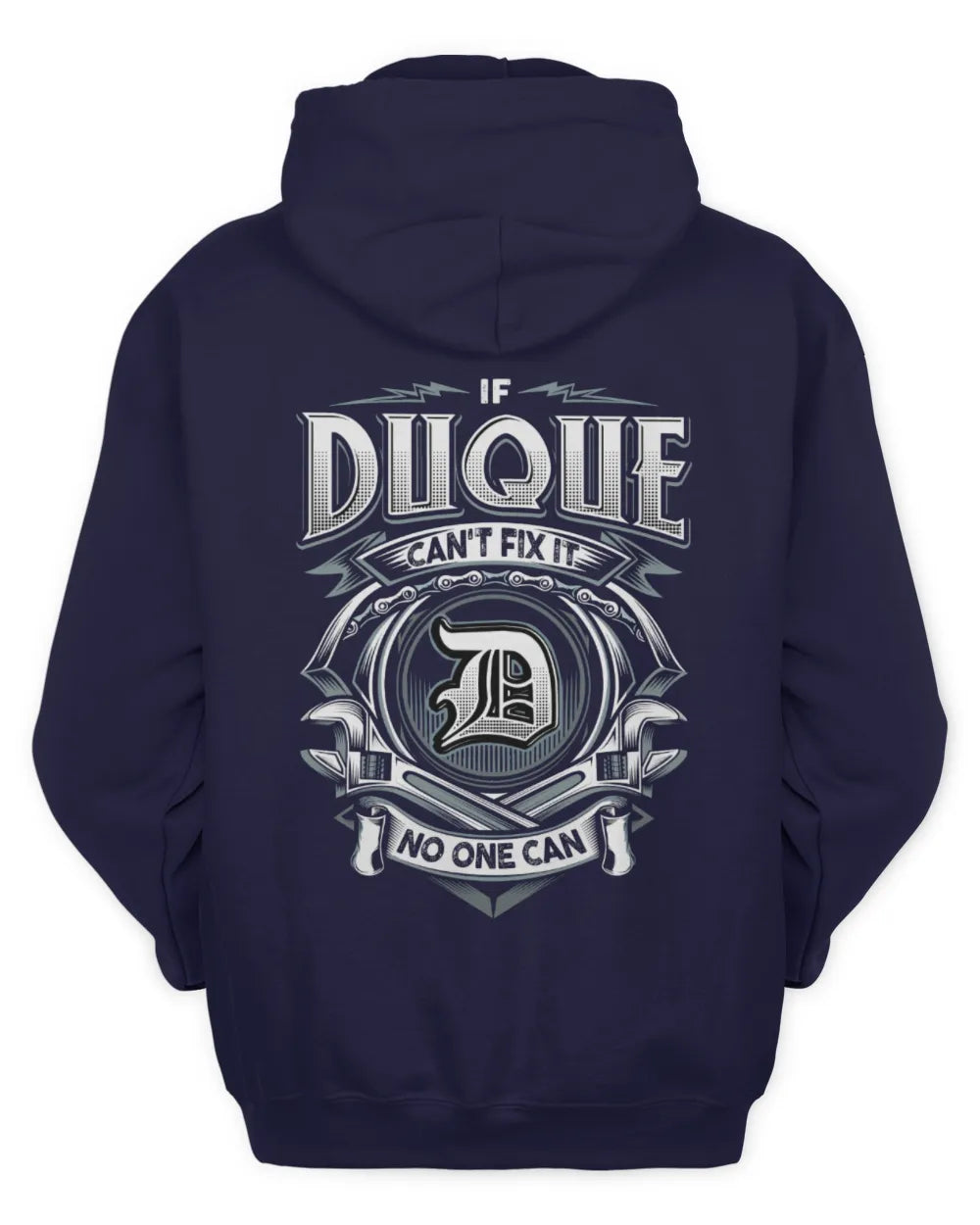 DUQUE AP81-K4-626 - Personalized Ahmed Quote Apparel “If Ahmed Can't Fix It, No One Can” - Unisex Hoodie - Navy