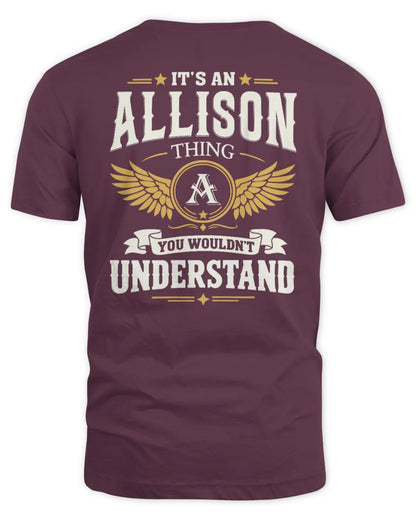 ALLISON KT06-M008 It’s a [NAME] Thing – You Wouldn’t Understand | Personalized Vintage T-Shirt - Unisex Standard T-Shirt - Maroon