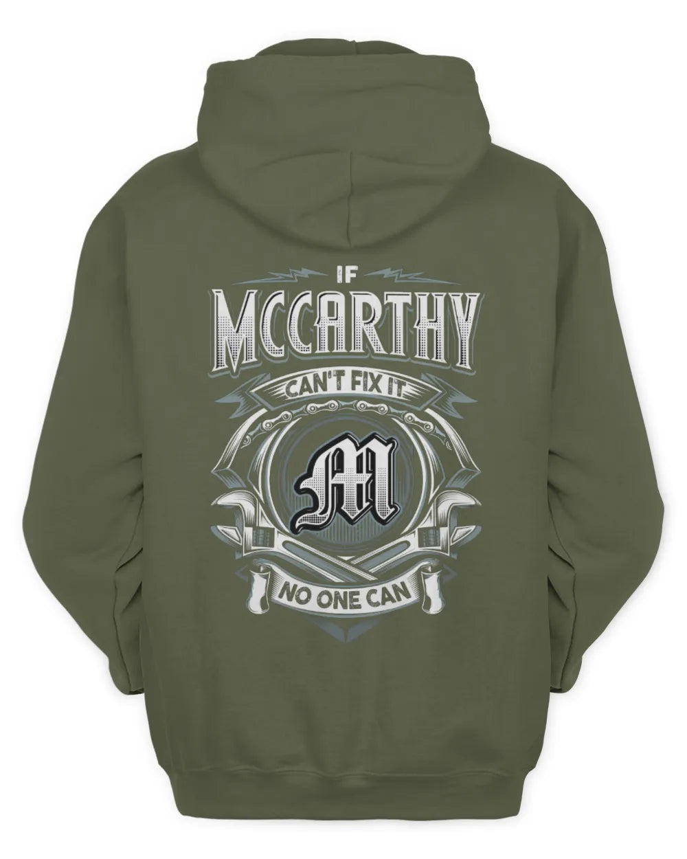 MCCARTHY AP81-K4-626 - Personalized Ahmed Quote Apparel “If Ahmed Can't Fix It, No One Can” - Unisex Hoodie - Military Green