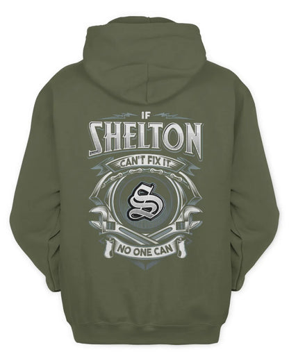 SHELTON AP81-K4-626 - Personalized Ahmed Quote Apparel “If Ahmed Can't Fix It, No One Can” - Unisex Hoodie - Military Green