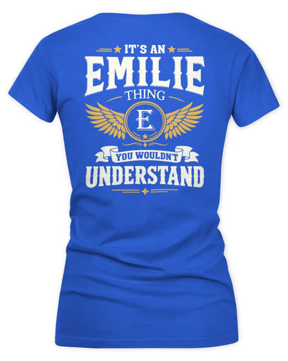 EMILIE KT06-M008 It’s a [NAME] Thing – You Wouldn’t Understand | Personalized Vintage T-Shirt - Women's V-Neck T-Shirt - Royal