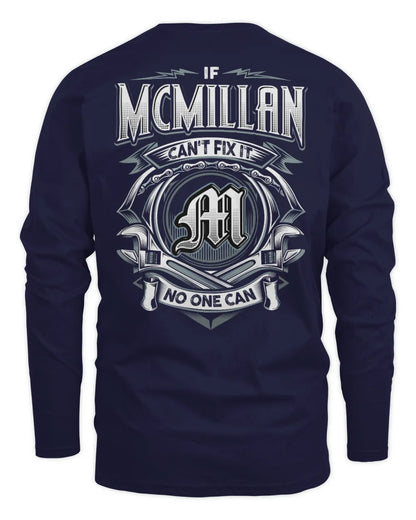 MCMILLAN AP81-K4-626 - Personalized Ahmed Quote Apparel “If Ahmed Can't Fix It, No One Can” - Men's Long Sleeved T-Shirt - Navy